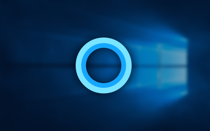 윈도우10 배경 화면 과 코타나 로고