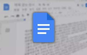 구글 독스 편집 화면 과 구글 독스 로고