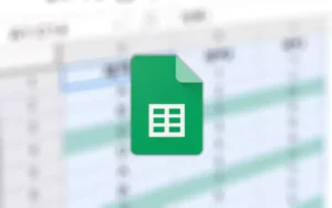 구글 스프레드 시트 화면 과 구글 스프레드시트 로고