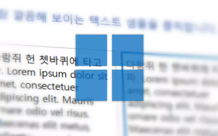Windows 로고 와 클리어 텍스트 설정 과정