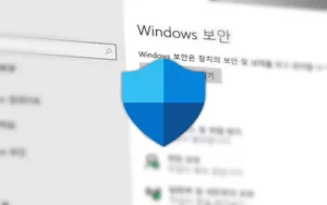 Windows Windows 보안 설정 과 Windows 디펜더 아이콘