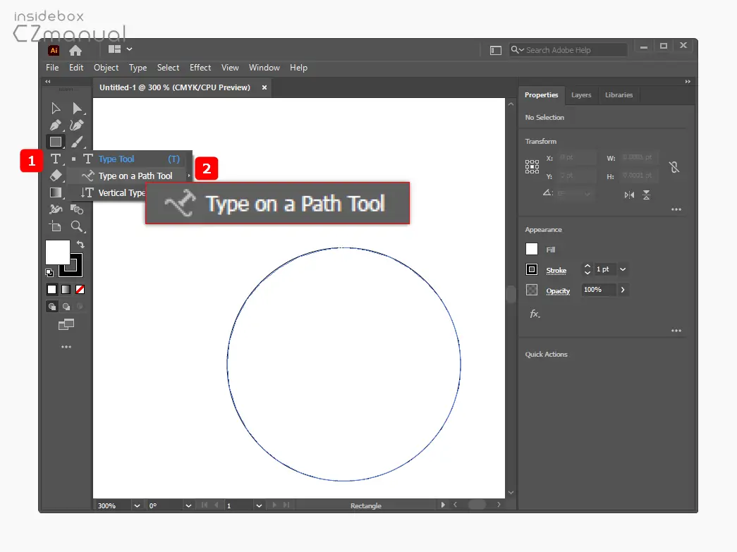 Type_on_a_path_Tool_선택