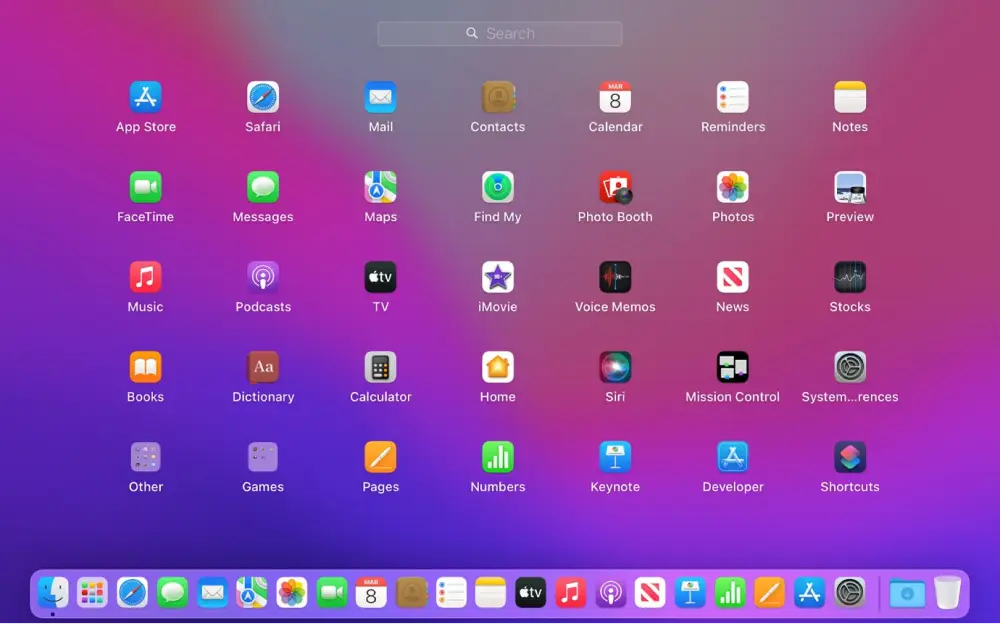 macOS의-Launchpad-화면