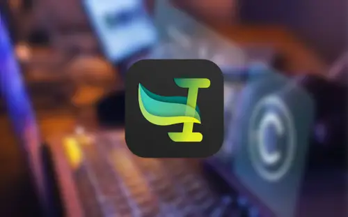 중앙의 espanso로고와 노트북 키보드 배겨화면