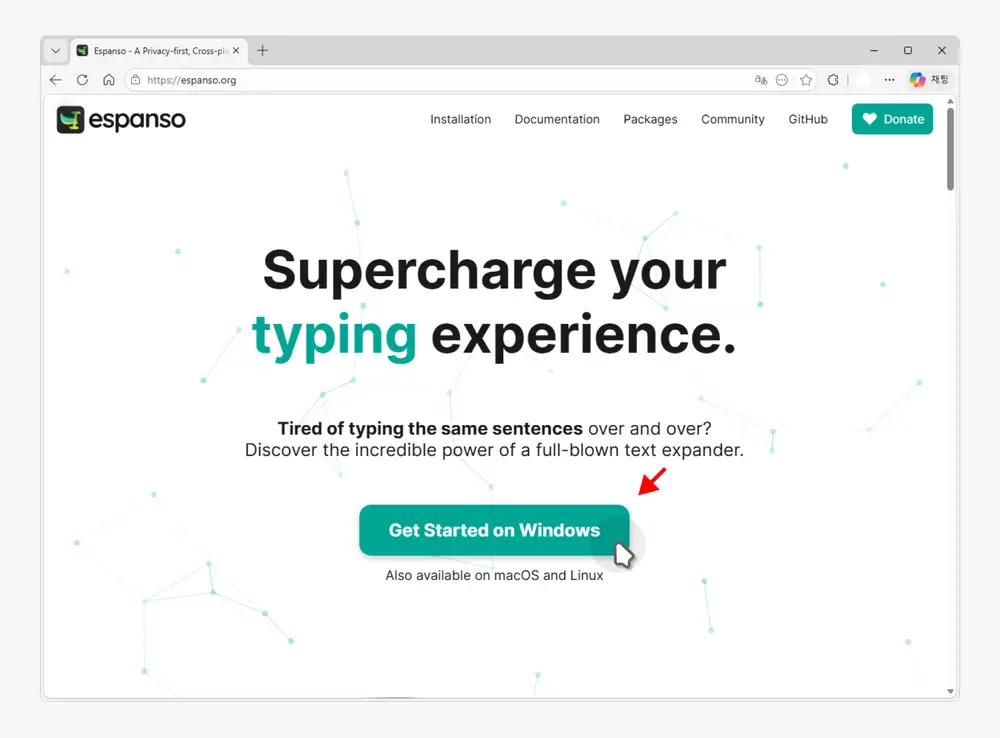 Get-Started-on-Windows-버튼-클릭