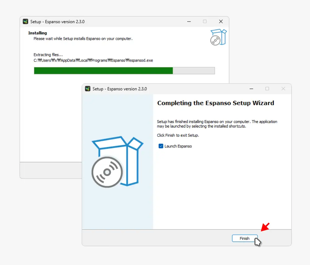 Installing-후-설치-완료