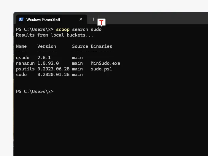 패키지-검색-명령