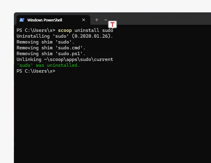scoop-uninstall-명령